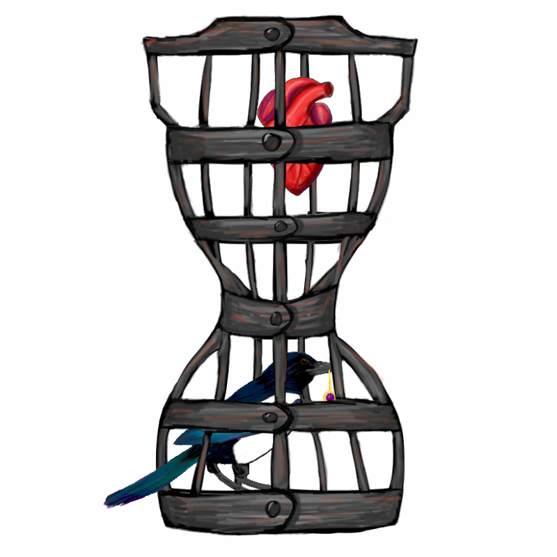 Dungeon Couture dress cage logo